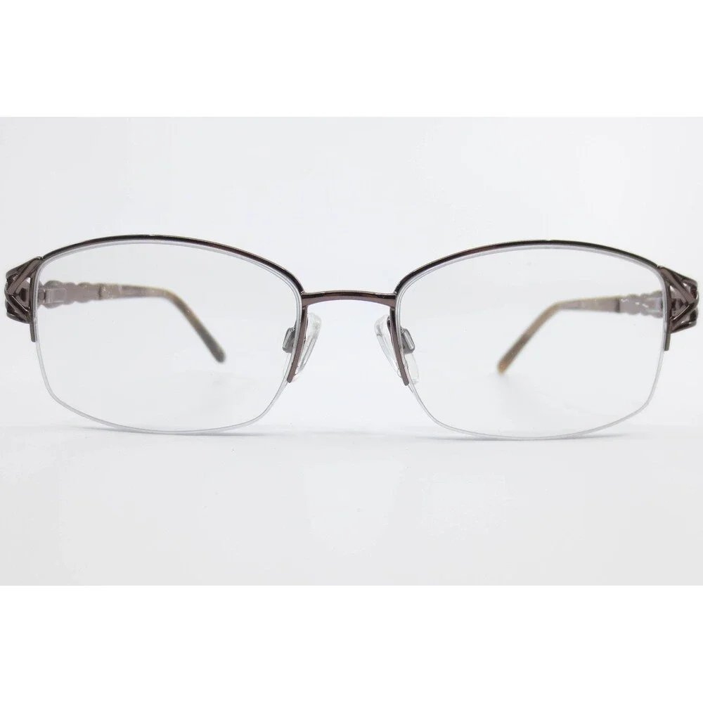 Sophia Loren Beau Rivage 60 Eyeglasses Bronze Semi Rimless Zyloware